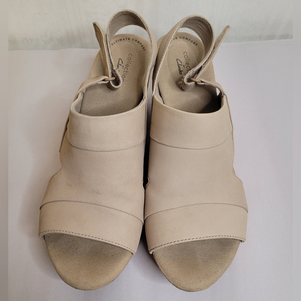 Clarks Annadel Cork Wedge Sandals Size 11 - Picture 3 of 11